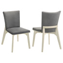 Jean - Upholstered Dining Side Chair (Set of 2) - Gray by HouseOfZazla