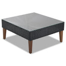 4-Piece Outdoor Wicker Sofa Set with Colorful Pillows