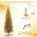 6 Feet Tinsel Tree Unlit Slim Pencil Christmas Tree by LJGDeals