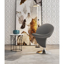 Modern Swivel Lounge Chair With Base - Gray by HouseOfZazla