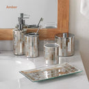 5-Piece Decorative Mosaic Glass Bathroom Accessories Set