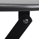 3 Pieces Patio Bistro Balcony Metail Chair Table Set-Gray