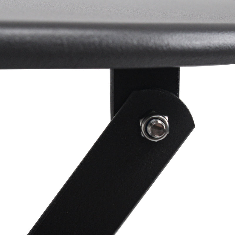 3 Pieces Patio Bistro Balcony Metail Chair Table Set-Gray