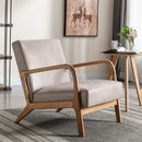 Classic Mid-Century Modern Accent Chairs, Open Framed Armchair With Cushioning by Unique Piece Furniture