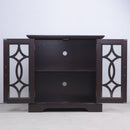 Modern Sideboard With Tempered Glass Doors - Ox Blood Red by HouseOfZazla