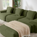 L Shaped Modular Sectional Sofa And Movable Ottoman by Unique Piece Furniture