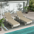 2PCS Set Outdoor Lounge Chair Cushion Replacement - Khaki by HouseOfZazla