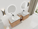 72" Wall-Mounted Bathroom Vanity With Ceramic Art Sink