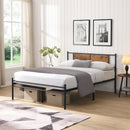 California King Bed Frame - Stylish Design with Wood Panel Headboard