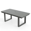 5 Piece Outdoor Dining Set, Table With Umbrella Hole And 4 Armrest Chairs