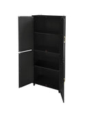 4 Door Cabinet, with 4 Adjustable Inner Shelves, Storage Cabinet