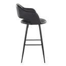 Margarite - Contemporary Fixed Height BarStool With Square Footrest (Set of 2) by HouseOfZazla