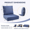 6" Thicker Outdoor Chair Cushion Set