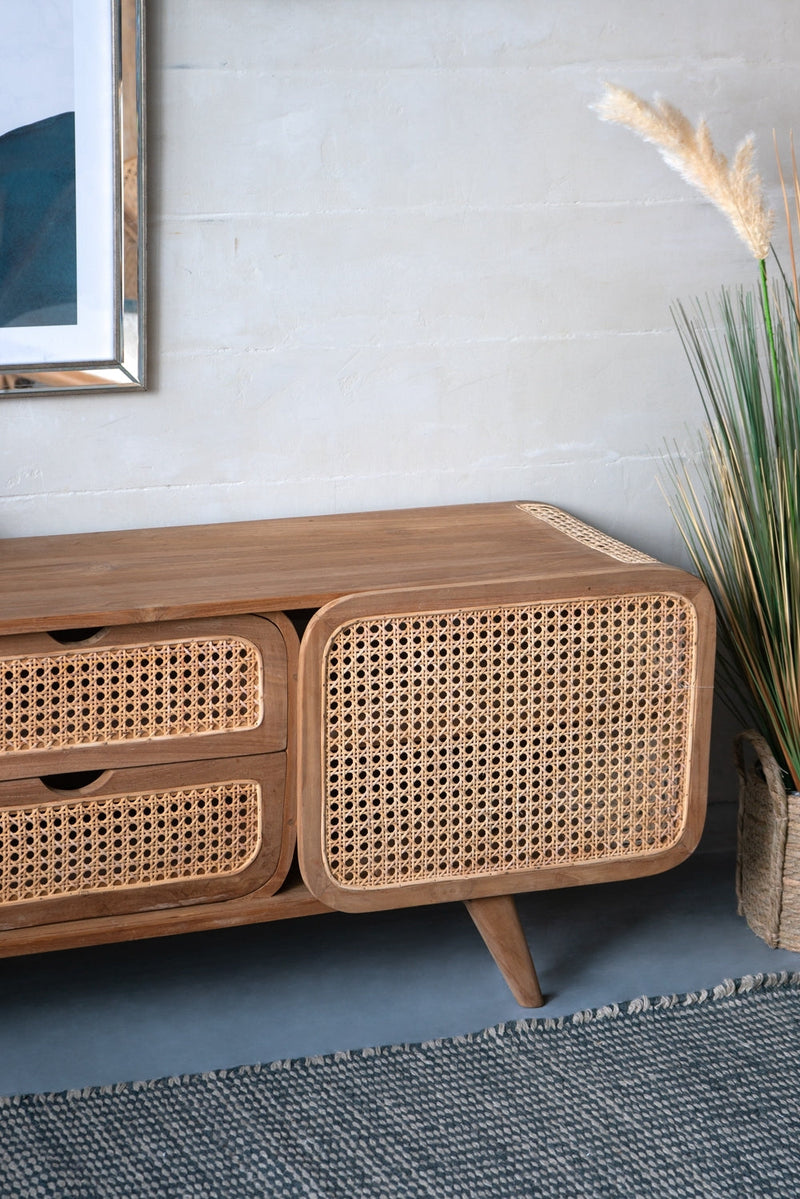 Walker Edison | Teak TV Stand Sideboard