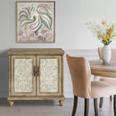Driscoll - 2 Door Cabinet With Floral Design - Reclaimed Natural by HouseOfZazla