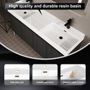 Freestanding Bathroom Vanity With Resin Sink And Storage Cabinet by HouseOfZazla