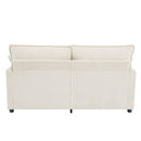 Modern Loveseat Sofa, Upholstered Couch With Side Storage Pockets
