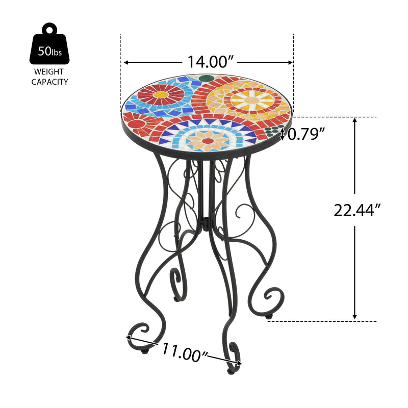 Outdoor Side Table, Colorful+Black, photo 2 of 10