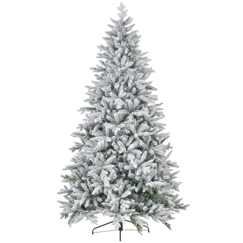 HOMCOM 8ft Snow Flocked Artificial Christmas Tree, photo 9 of 9