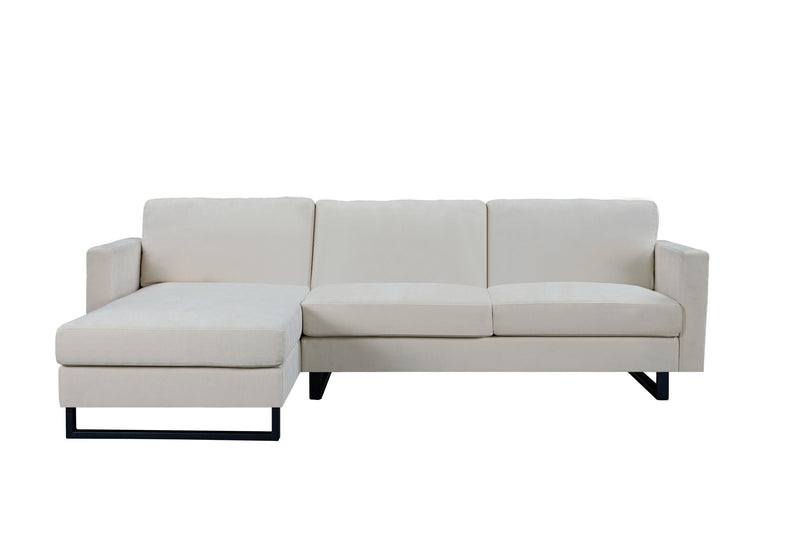 Walker Edison | Linen Sectional Sofa with Chaise