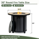 30" Propane Gas Fire Pit Table with Mosaic Ceramic Tabletop by HouseOfZazla