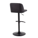 Toriano - Contemporary Adjustable Bar Stool With Rounded T Footrest (Set of 2) by HouseOfZazla