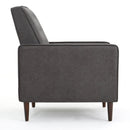 Macedonia - Mid Century Modern Button Tufted Fabric Recliner - Slate by HouseOfZazla
