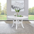 Tyler - Round Dining Table With Shelf Round Table - White
