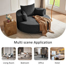 360° Swivel Chair Accent Barrel Chair With Removable Pillows