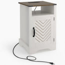 Farmhouse Nightstand With Charging Station & Storage by HouseOfZazla