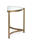 Cassidy - Demilune Sofa Table - Aged Brass And Volakas Classic