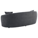 Lorraine - 2 Piece Upholstered Sofa Set With Tufting Trim - Dark Gray