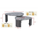 Triangle Nesting Coffee Table Set (Set of 2) - Gray by HouseOfZazla