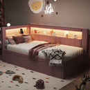 Upholstered Platform Bed With USB Ports And LED Belt by HouseOfZazla