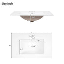Modern Bathroom Vanity With Sink, Storage Cabinet, Soft Close Doors, Deep & Standard Drawers by HouseOfZazla