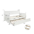Twin Size Daybed & Twin Size Trundle - White by HouseOfZazla