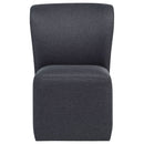 Jaelynn Upholstered Parsons Dining Side Chair Charcoal (Set of 2)