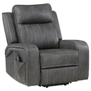 Mckinley - Upholstered Power Lift Recliner Chair With Remote Control - Gray by HouseOfZazla