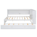 Daybed With Storage Shelves, LED, USB, And Trundle by HouseOfZazla