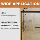 Traditional Sliding Shower Door With Clear Glass - Matte Black by HouseOfZazla