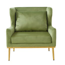 Elegant Curved Armrest Accent Armchair
