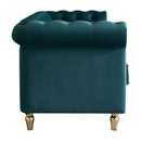 Chesterfield Velvet Sofa 84.65 inch for Living Room GREEN Color
