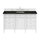 James Martin Brittany 60" Single Bathroom Vanity, Bright White