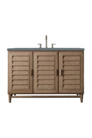 James Martin Portland 48" Single Bathroom Vanity, Whitewashed Walnut