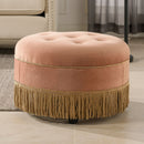 Yolanda - Round Upholstered Accent Ottoman