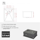 Modern Style Undermount Sink With Stainless Steel, Deep Single Bowl