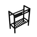 Inspired Console Sink With Built In Washboard, Overflow & Sleek Legs, 28" X 12" - White / Black by HouseOfZazla