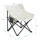 2 Pieces Outdoor Camping Chairs Folding / Portable, Comfortable Seating, Durable Steel Fram by Unique Piece Furniture