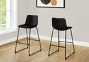Bar Height Office Chair with Curved Backrest and Leather-Look Upholstery by HouseOfZazla