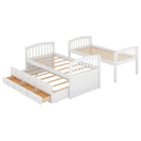 Bunk Bed With Trundle And Drawers, Arched Headboard And Footboard by Unique Piece Furniture